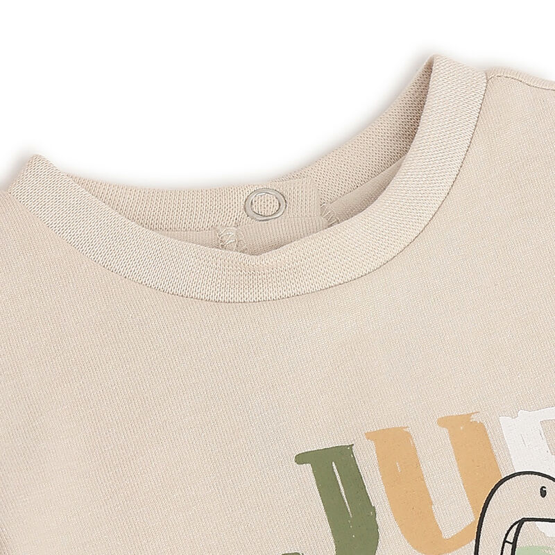Boys Light Natural Graphic Printed Short Sleeve T-Shirt image number 2